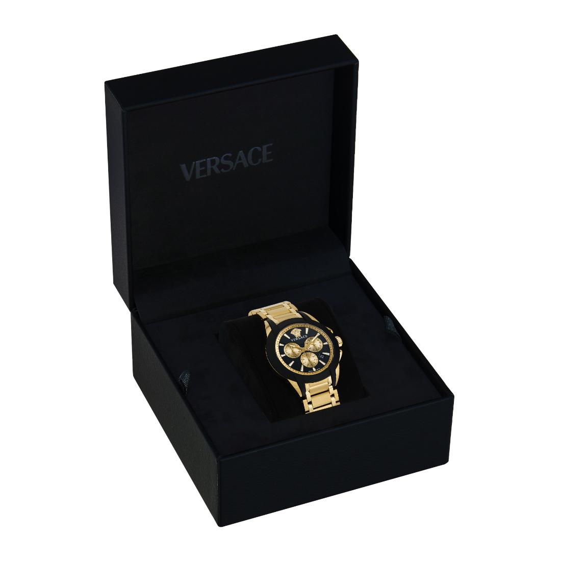 Versace Men 42 mm Size Black Round Dial Analog Watch VEM800524