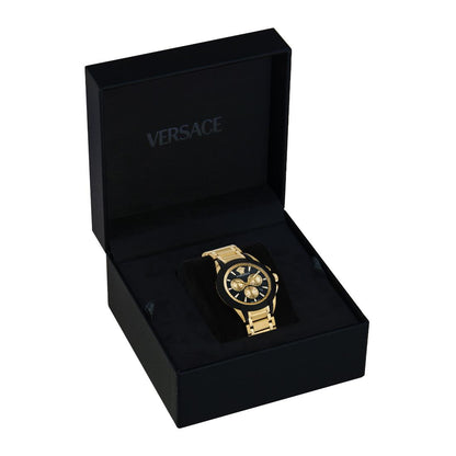 Versace Men 42 mm Size Black Round Dial Analog Watch- VEM800524