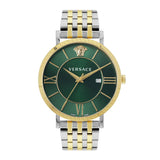 Versace V-Eternal 42 mm Green Dial Men Analog Watch VENCA0224