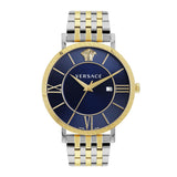 Versace V-Eternal 42 mm Blue Dial Men Analog Watch VENCA0324