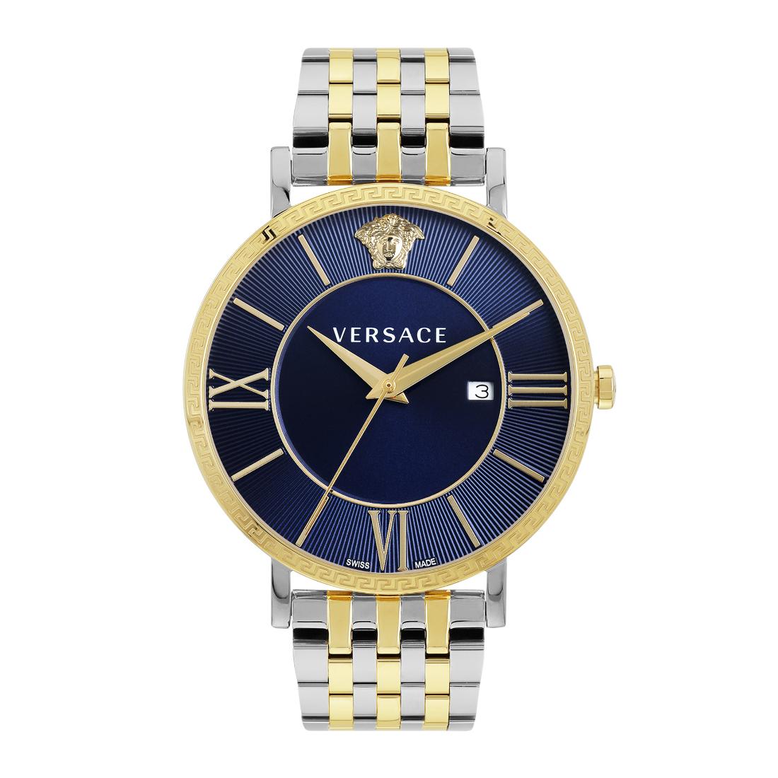 Versace V-Eternal 42 mm Blue Dial Men Analog Watch VENCA0324