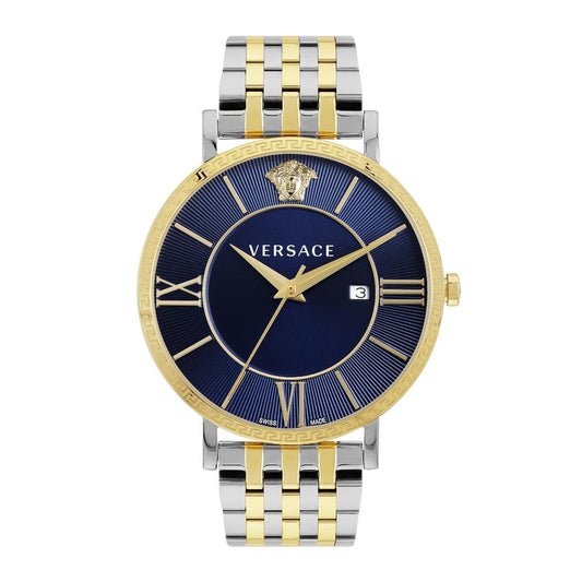 Versace V-Eternal 42 mm Blue Dial Men Analog Watch- VENCA0324