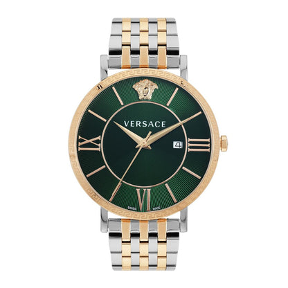 Versace V-Eternal 42 mm Green Dial Men Analog Watch- VENCA0424