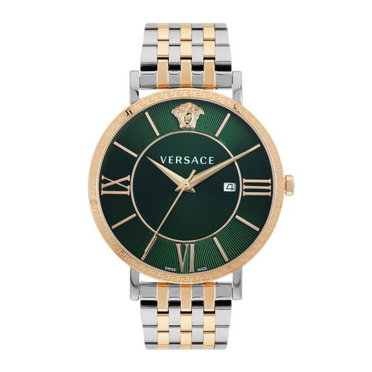 Versace V-Eternal 42 mm Green Dial Men Analog Watch- VENCA0424