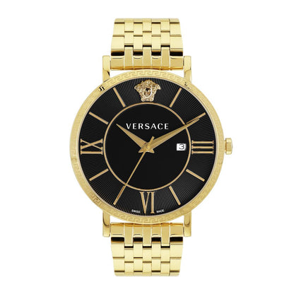 Versace V-Eternal 42 mm Black Dial Men Analog Watch- VENCA0624