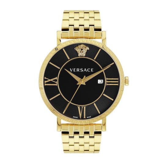 Versace V-Eternal 42 mm Black Dial Men Analog Watch- VENCA0624