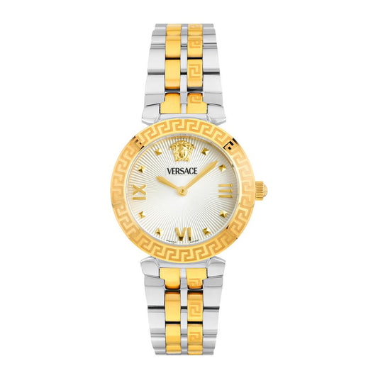 Versace Women 32 mm Size White-Silver Round Dial Analog Watch- VEOCA0324