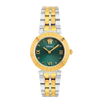 Versace Women 32 mm Size Green Round Dial Analog Watch- VEOCA0424