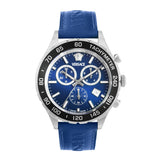 Versace Men 43 x 56.6 mm Size Blue Round Dial Analog Watch VEPCA0124