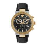 black and gold watch
