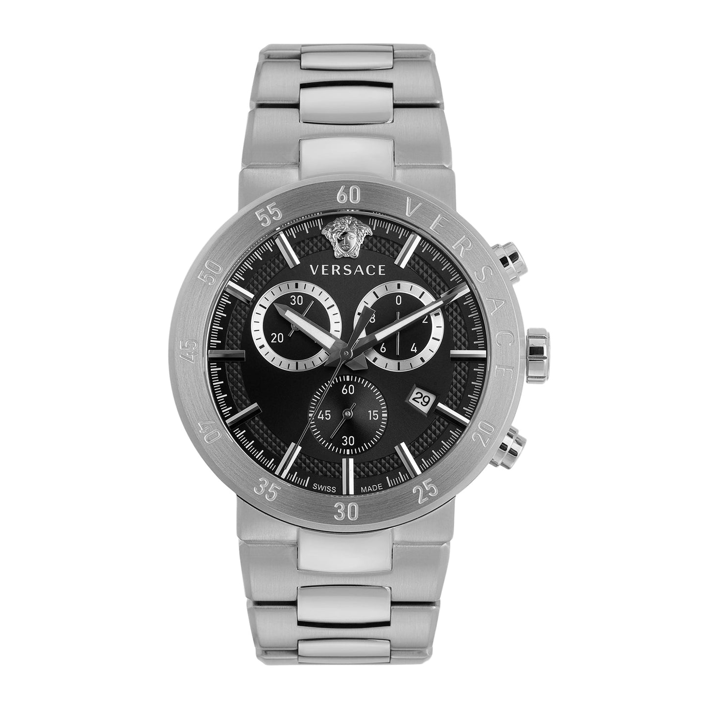 black versace men's watch