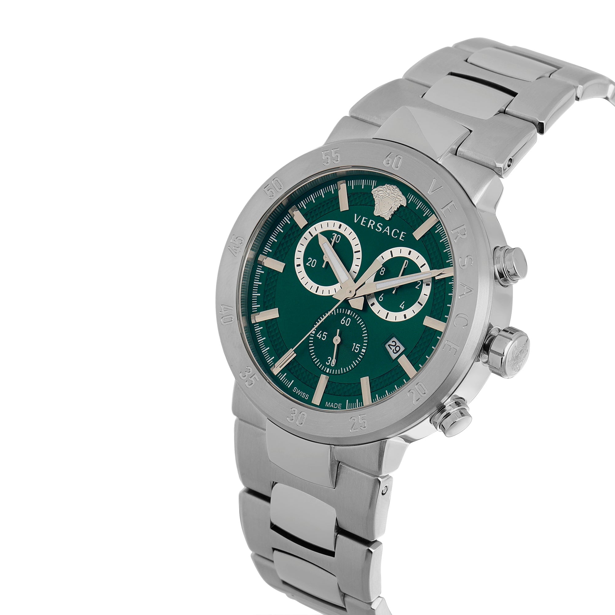 Versace 43 mm Green Dial Analog Men Watch VEPY01021