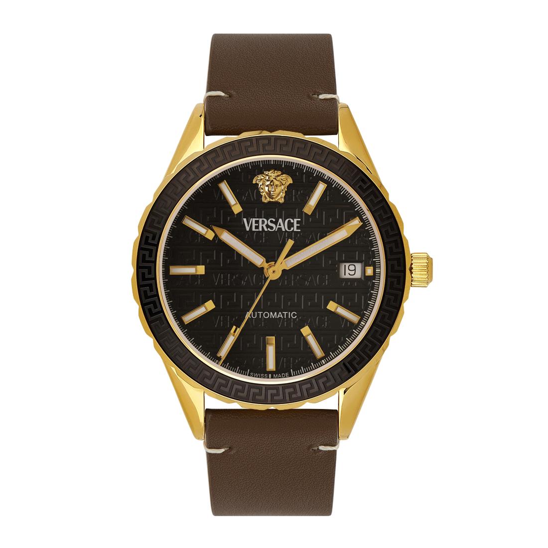 Versace Hellenyium Auto 42 mm Black Dial Men Analog Watch- VEQCA0224