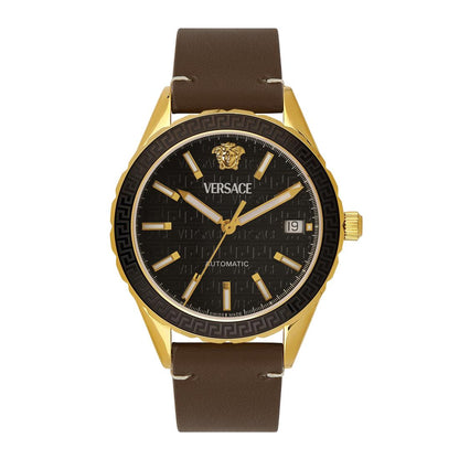 Versace Hellenyium Auto 42 mm Black Dial Men Analog Watch- VEQCA0224