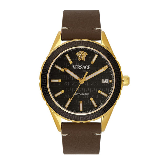 Versace Hellenyium Auto 42 mm Black Dial Men Analog Watch- VEQCA0224