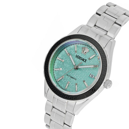 Versace Hellenyium Auto 42 mm Light Blue Dial Men Analog Watch- VEQCA0324