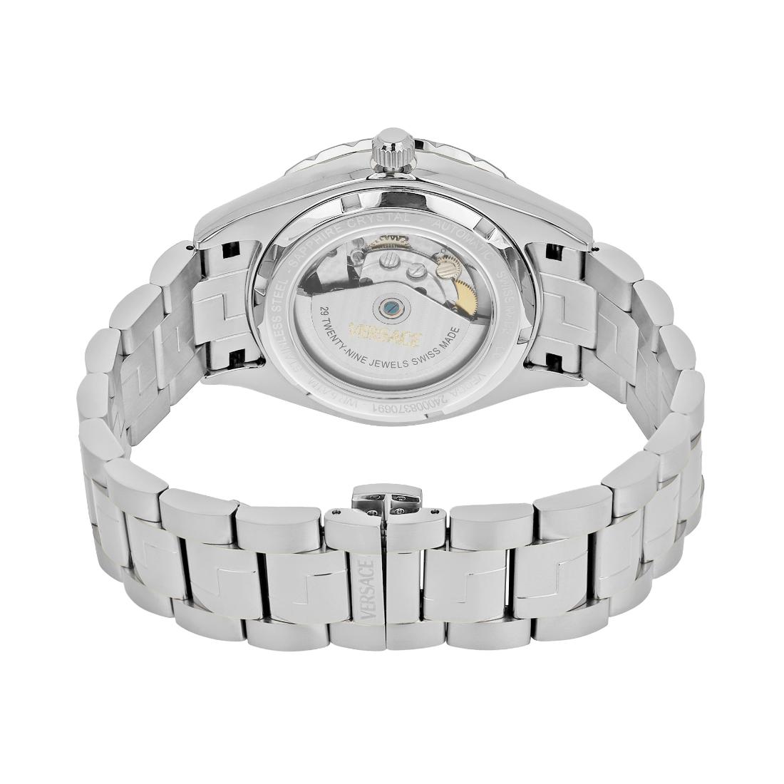 Versace Hellenyium Auto 42 mm Light Blue Dial Men Analog Watch VEQCA0324