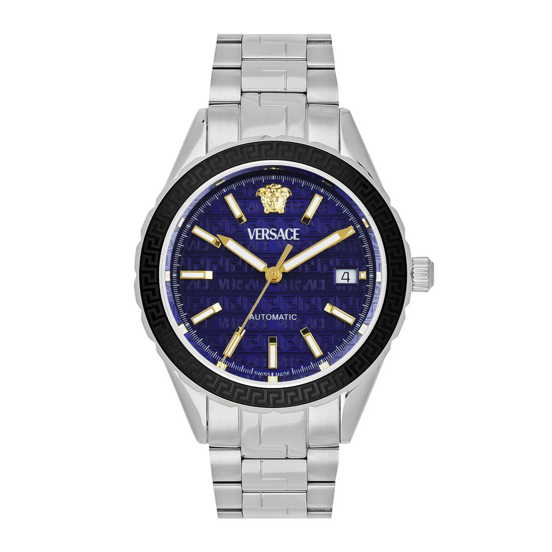 Versace Hellenyium Auto 42 mm Blue Dial Men Analog Watch- VEQCA0424