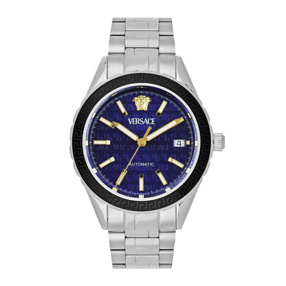 Versace Hellenyium Auto 42 mm Blue Dial Men Analog Watch- VEQCA0424
