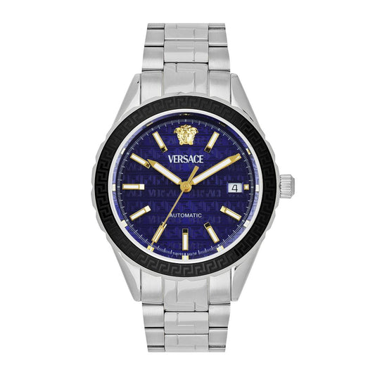 Versace Hellenyium Auto 42 mm Blue Dial Men Analog Watch- VEQCA0424