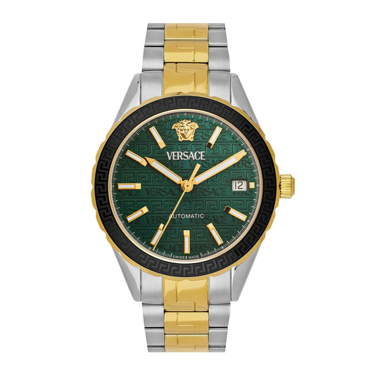 Versace Hellenyium Auto 42 mm Green Dial Men Analog Watch- VEQCA0524