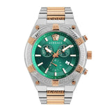 Versace V Sporty Greca Chrono 46 mm Green Dial Men Watch VESO01324