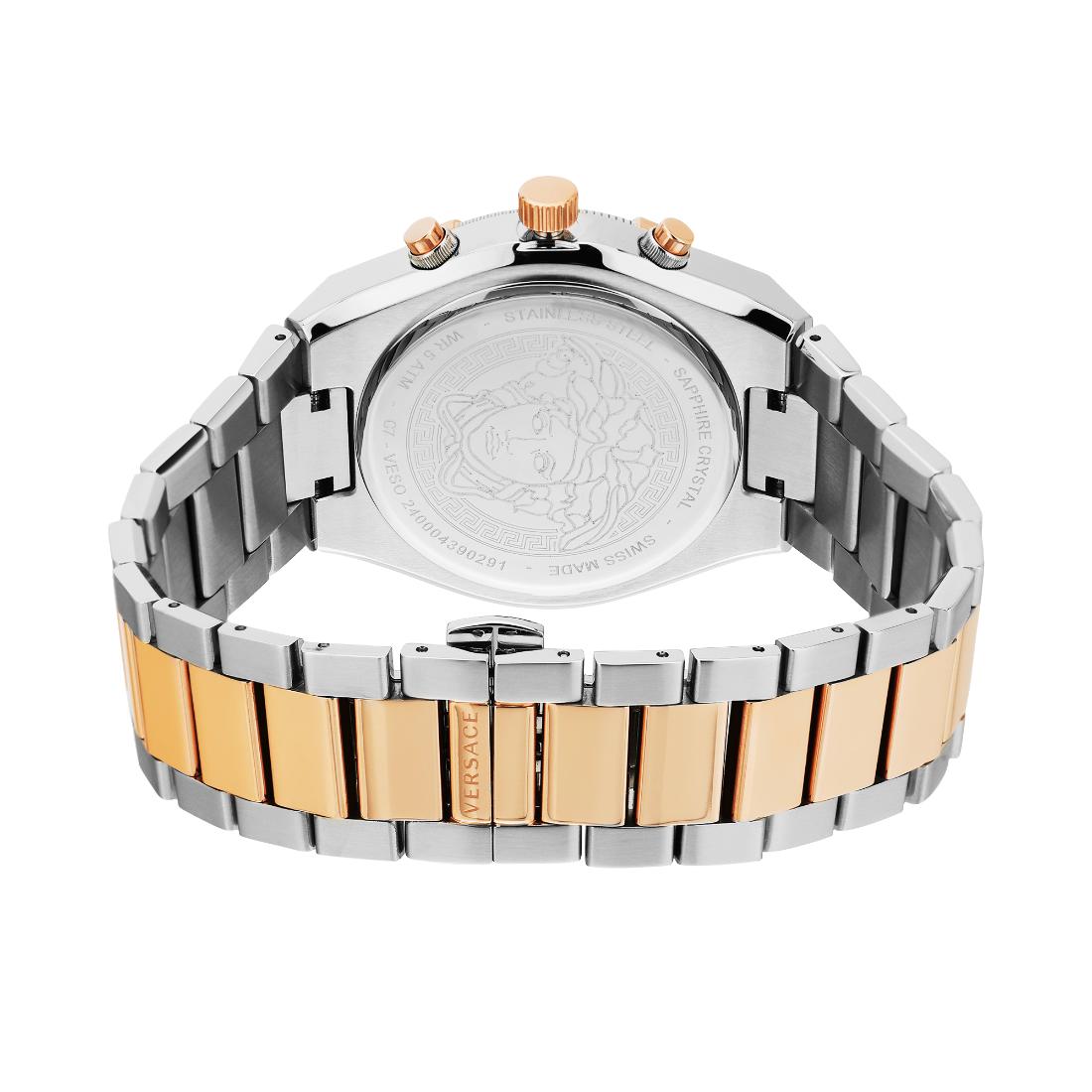 Versace V Sporty Greca Chrono 46 mm Green Dial Men Watch VESO01324