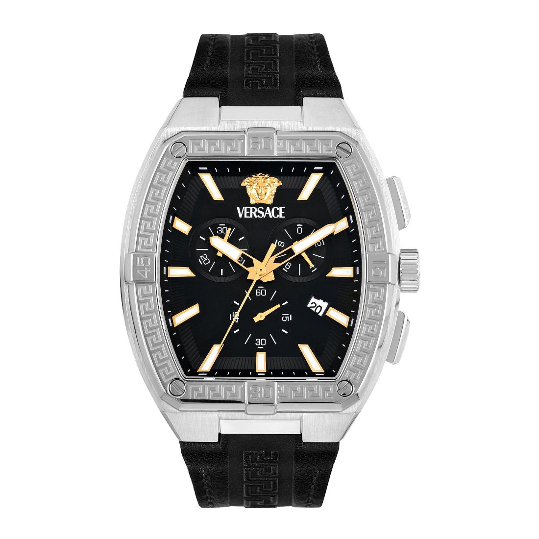 Versace Men 44 X 54.3 mm Size Black Rectangular Dial Analog Watch VESP00124