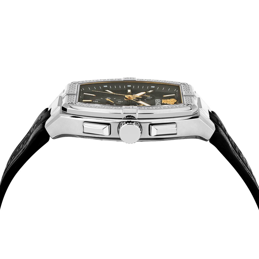 Versace Men 44 X 54.3 mm Size Black Rectangular Dial Analog Watch VESP00124