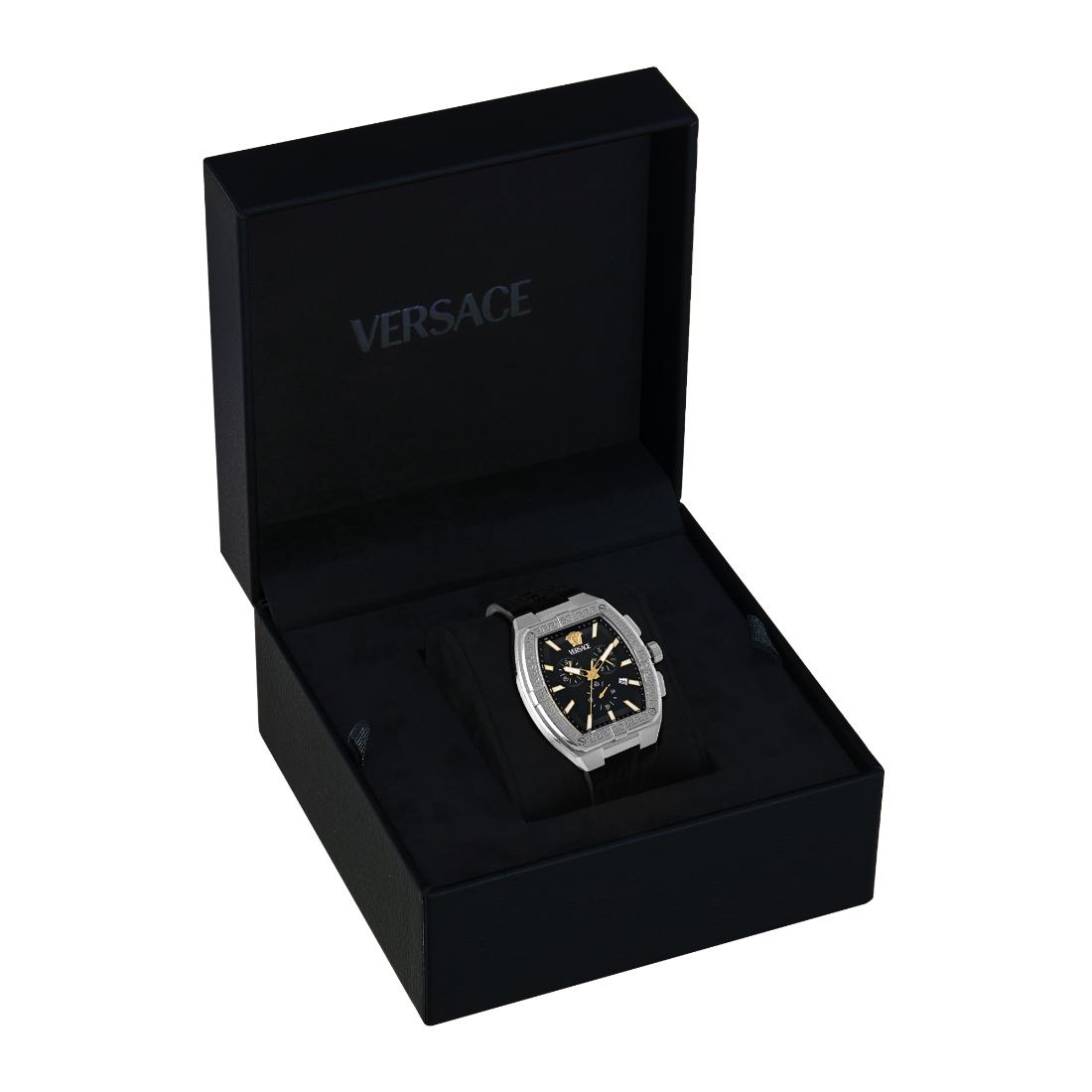 Versace Men 44 X 54.3 mm Size Black Rectangular Dial Analog Watch VESP00124