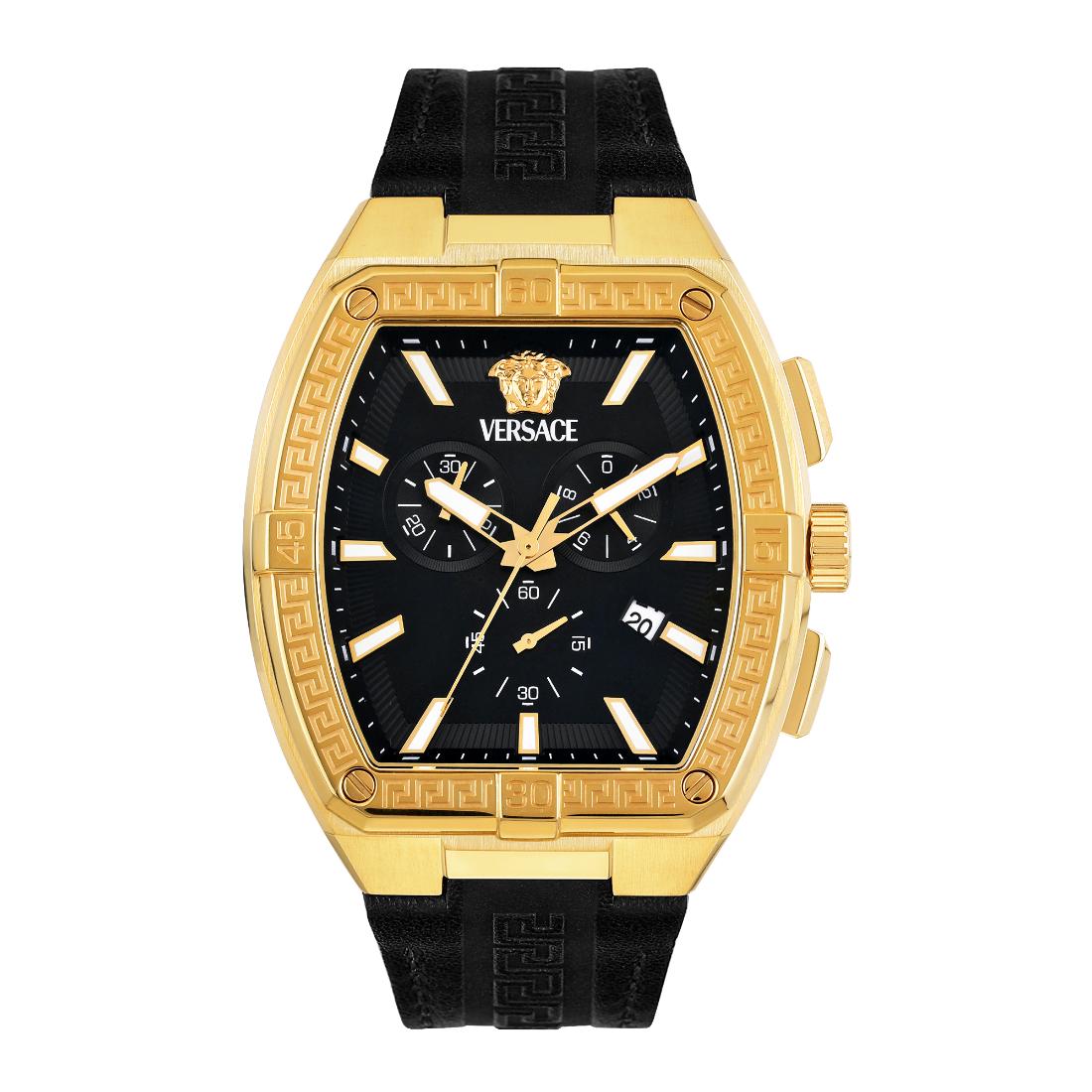 Versace Men 44 X 54.3 mm Size Black Rectangular Dial Analog Watch VESP00324