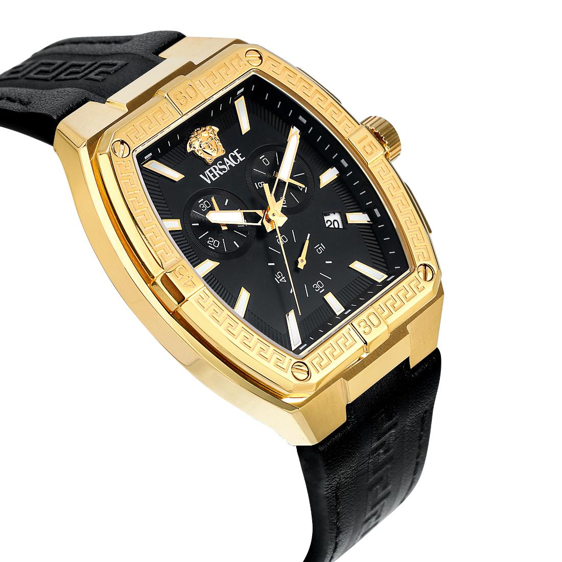 Versace Men 44 X 54.3 mm Size Black Rectangular Dial Analog Watch VESP00324