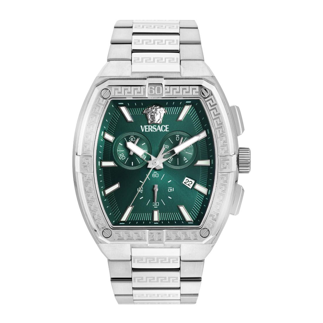 Versace Men 44 X 54.3 mm Size Green Rectangular Dial Analog Watch VESP00424