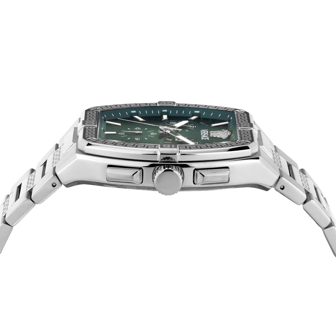 Versace Men 44 X 54.3 mm Size Green Rectangular Dial Analog Watch VESP00424
