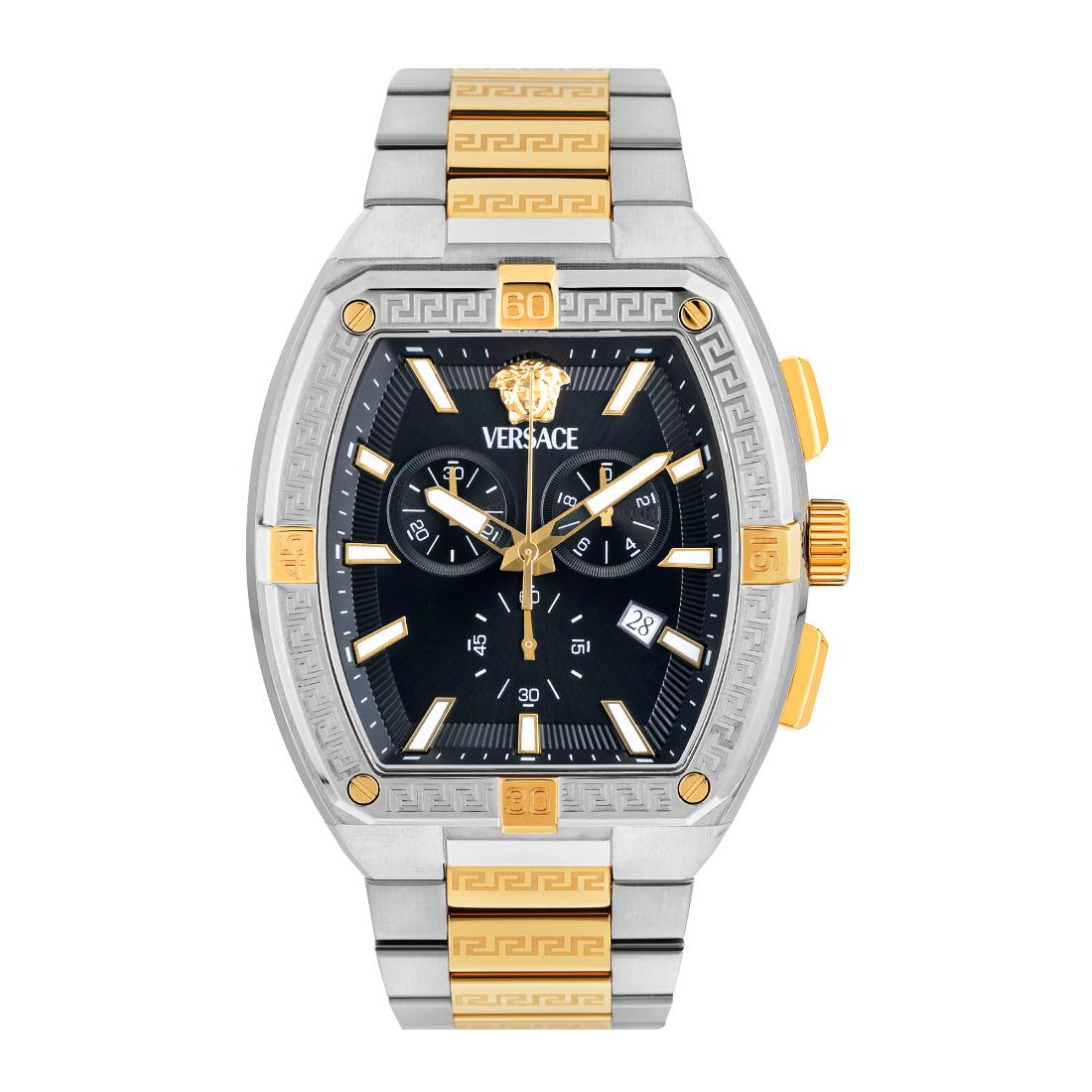 Versace Men 44 X 54.3 mm Size Black Rectangular Dial Analog Watch VESP00524