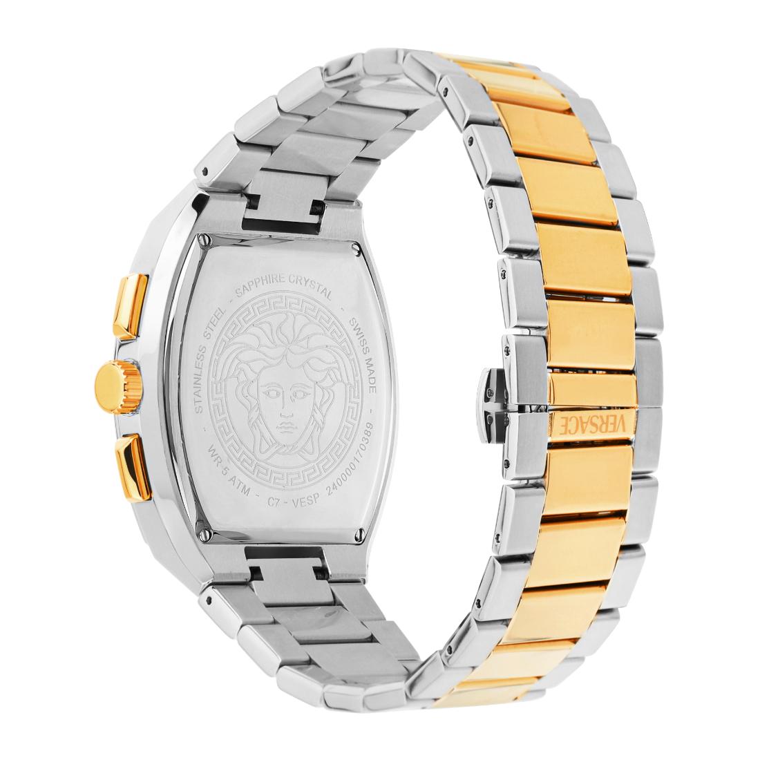 Versace Men 44 X 54.3 mm Size Black Rectangular Dial Analog Watch VESP00524