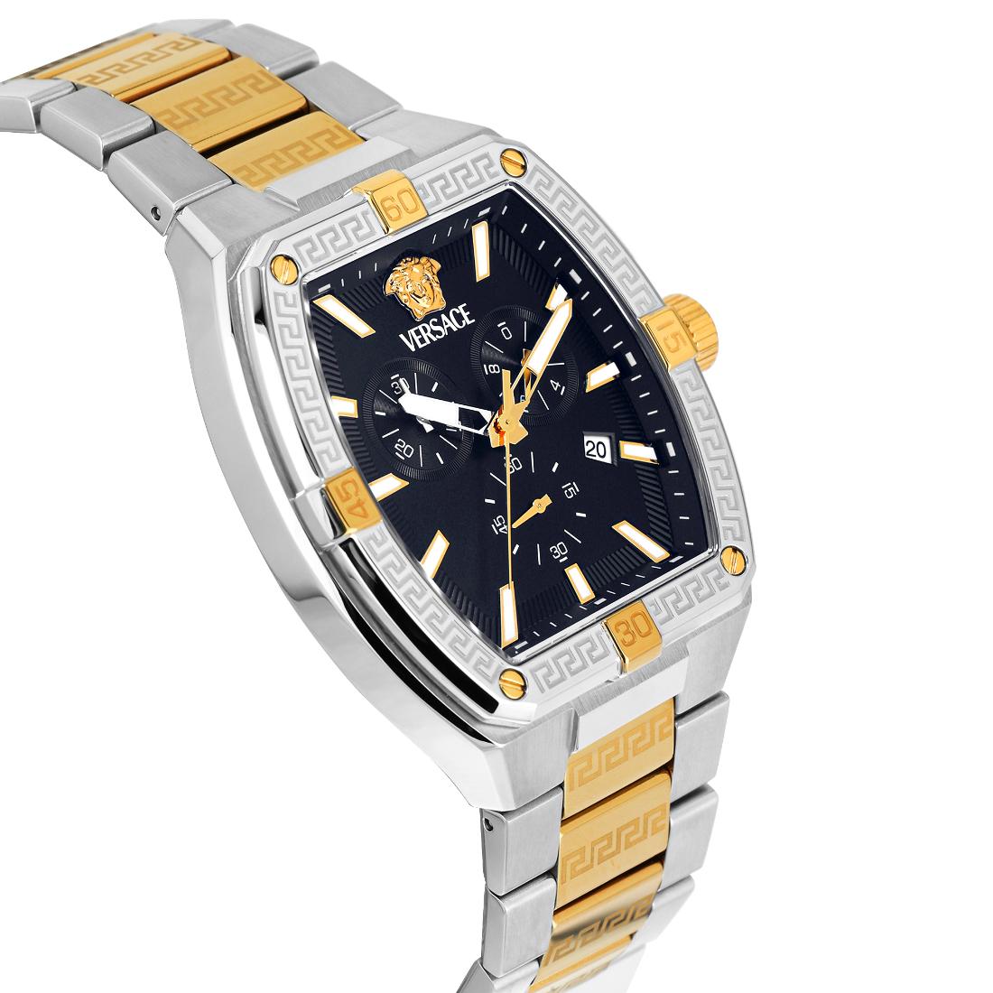Versace Men 44 X 54.3 mm Size Black Rectangular Dial Analog Watch VESP00524