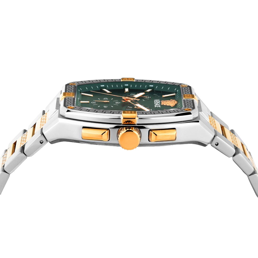Versace Men 44 X 54.3 mm Size Green Rectangular Dial Analog Watch VESP00624
