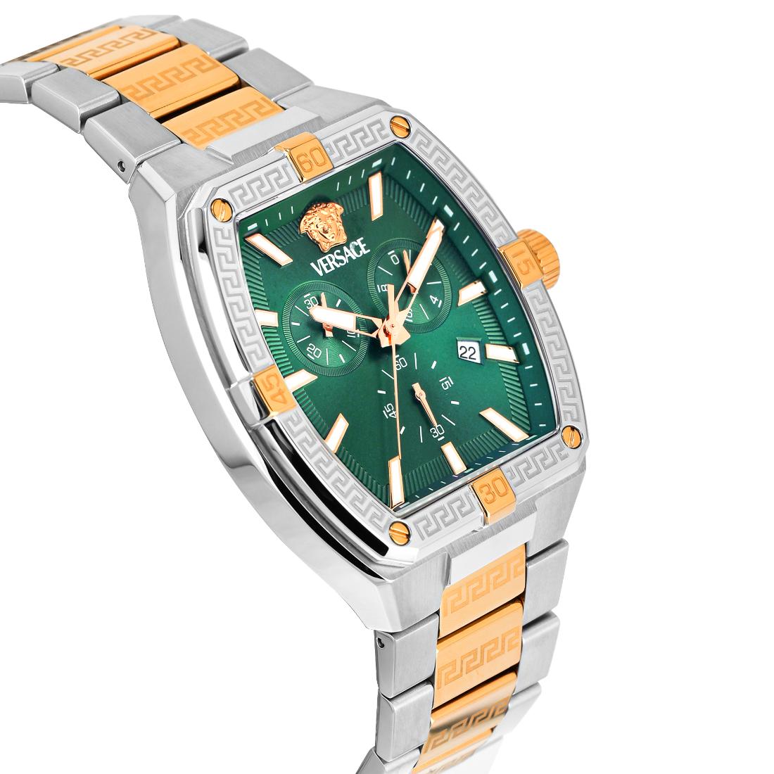 Versace Men 44 X 54.3 mm Size Green Rectangular Dial Analog Watch VESP00624