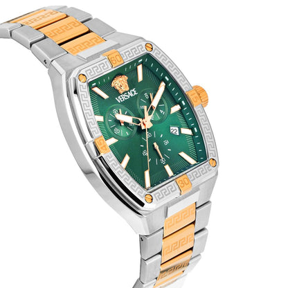 Versace Men 44 X 54.3 mm Size Green Rectangular Dial Analog Watch- VESP00624