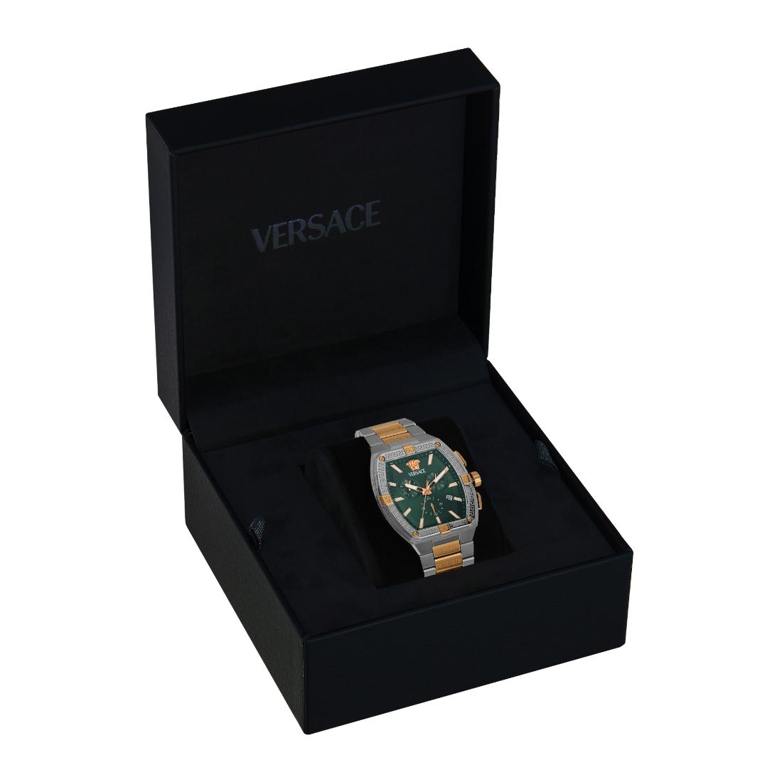 Versace Men 44 X 54.3 mm Size Green Rectangular Dial Analog Watch- VESP00624