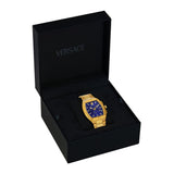 Versace Men 44 X 54.3 mm Size Blue Rectangular Dial Analog Watch VESP00724