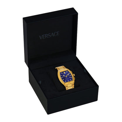 Versace Men 44 X 54.3 mm Size Blue Rectangular Dial Analog Watch- VESP00724