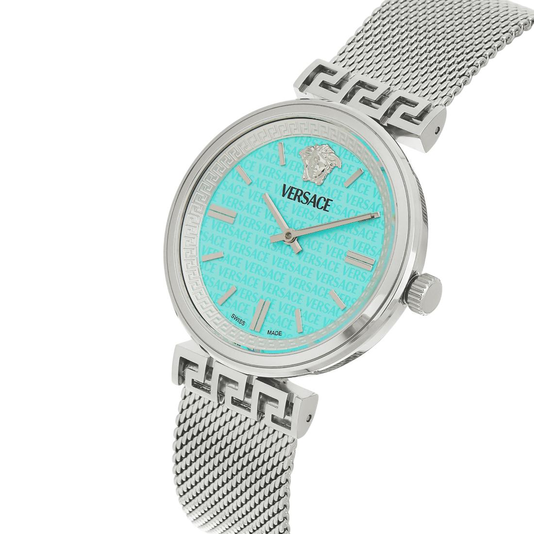 Versace Mythos 36 mm Light Blue Dial Women Analog Watch- VETCA0324