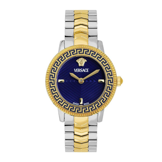 Versace V-Icon 30 mm Blue Dial Women Analog Watch- VEUCA0524