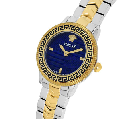 Versace V-Icon 30 mm Blue Dial Women Analog Watch- VEUCA0524