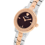 Versace V Icon 30 mm BROWN Dial Women Analog Watch VEUCA0624