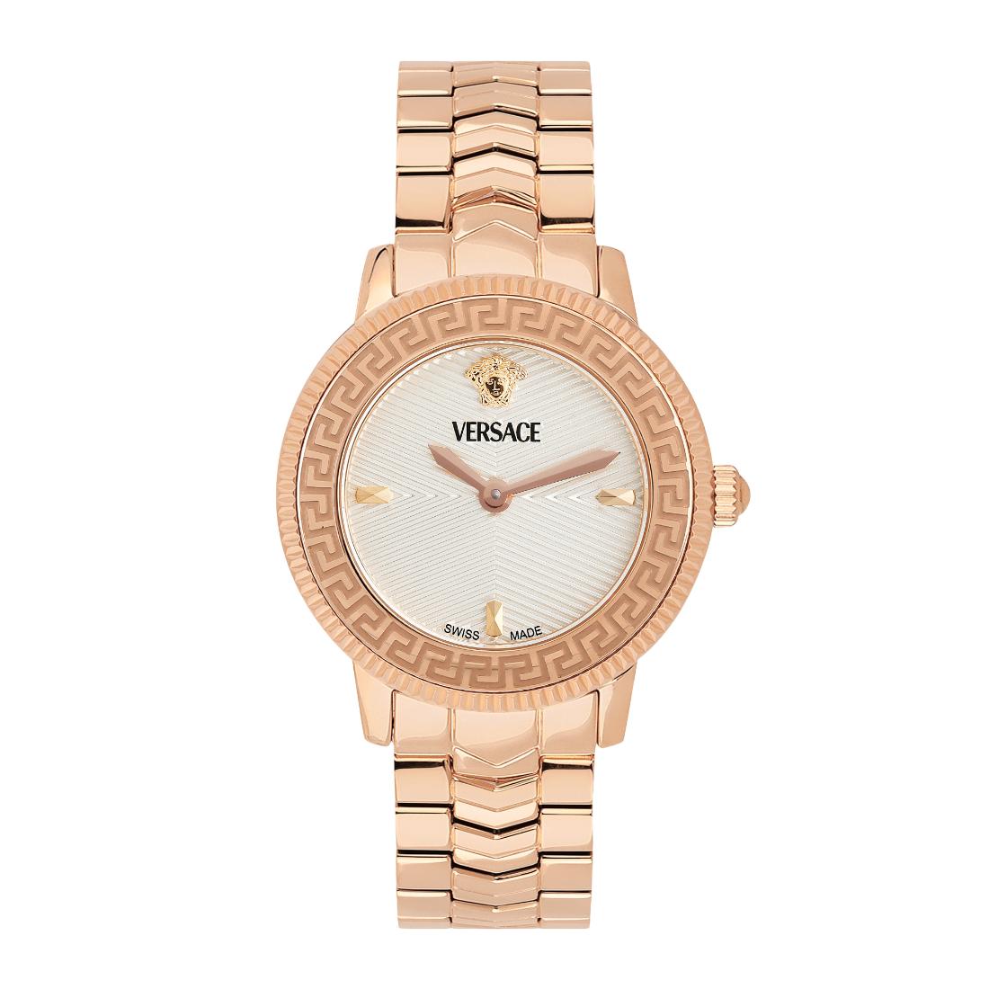 Versace V Icon 30 mm White Silver Dial Women Analog Watch VEUCA0724