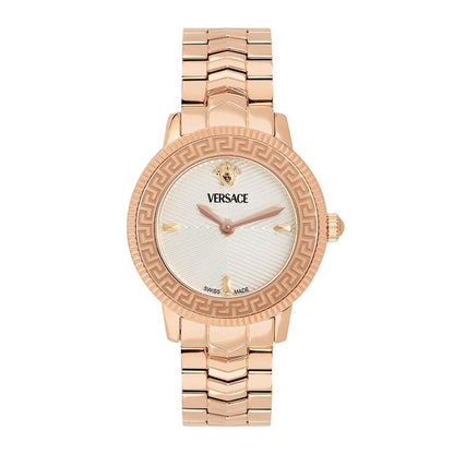 Versace V-Icon 30 mm White-Silver Dial Women Analog Watch- VEUCA0724