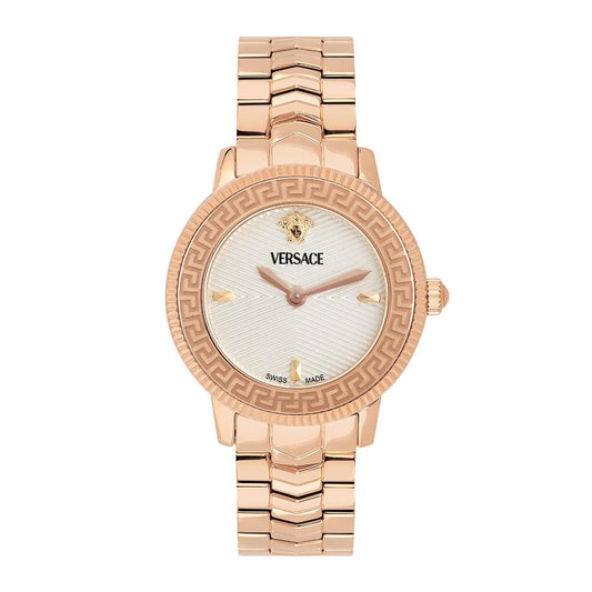 Versace V-Icon 30 mm White-Silver Dial Women Analog Watch- VEUCA0724